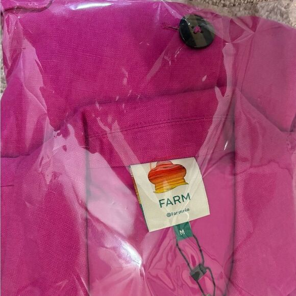 Farm Rio Jackets & Coats Farm Rio Pink Peony Oversized Blazer Medium $250 - Picture 3 of 5